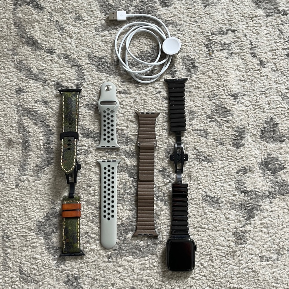 Apple Watch with accessories